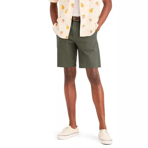 Dockers Smart Supreme Flex Modern Chino Short, Pantalones Cortos, Hombre, Hoja de Té, 32 Slim