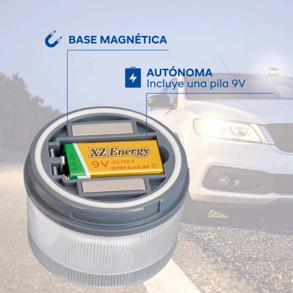 Trophy - V16 baliza de emergencia, IoT Luz de Emergencia V16 con Geolocalización, Exigible a Partir de 2026
