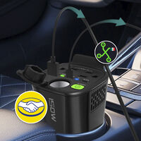 Ya no te tienes que pelear por cargar el celular, este inversor de corriente es la solución para tu coche