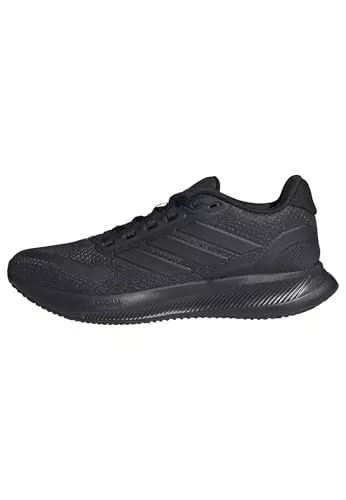 adidas RUNFALCON 5 Shoes Junior, Zapatos Bajos Que no Son de fútbol Unisex Adulto, Core Black/Core Black/Core Black, 38 EU