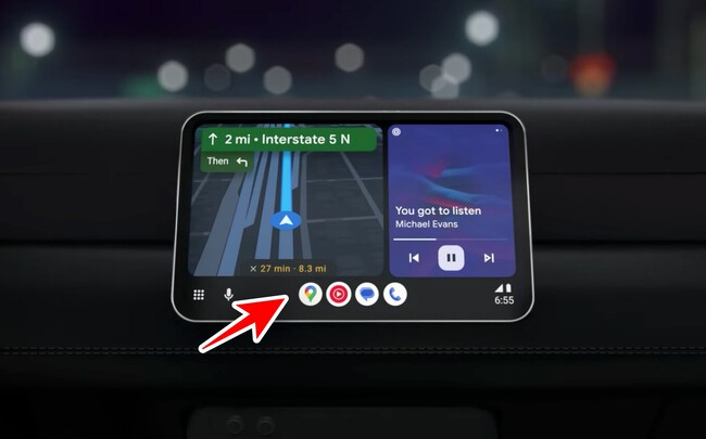 Android Auto Google Maps Boton