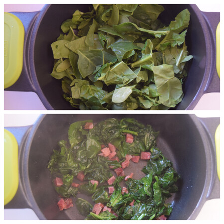 Espinacas con jamón