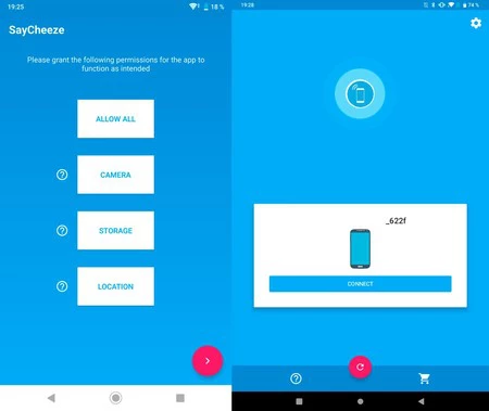 両方の携帯電話でアプリを開いたら、それらを接続する必要があります