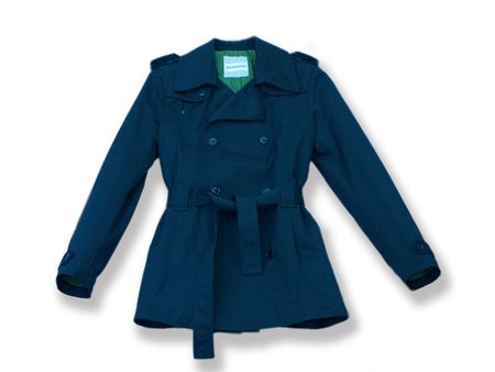 Trench negro con forro acolchado de García Madrid