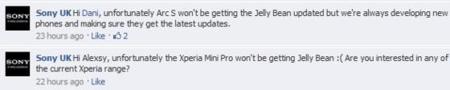 Sony deja sin Android 4.1 Jelly Bean a sus Xperia comercializados durante 2011