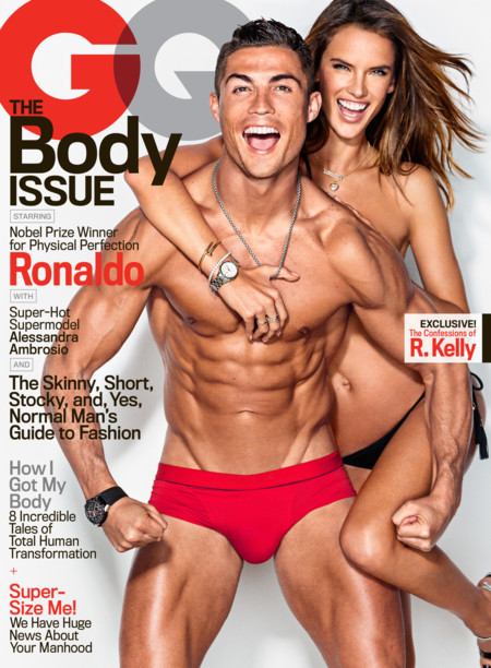 GQ nombró a Cristiano Ronaldo y Alessandra Ambrosio los mejores cuerpos del planeta