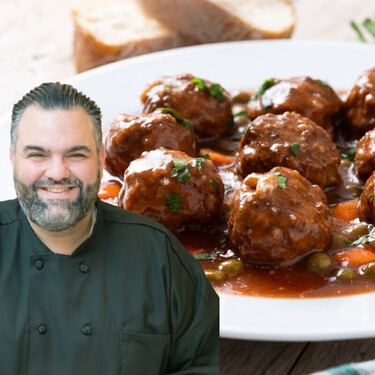 Domenico Tolomeo, chef, es fiel a las albóndigas de su abuela: "El pan remojado en nata es muy importante porque hace que el interior quede suave y tierno" 