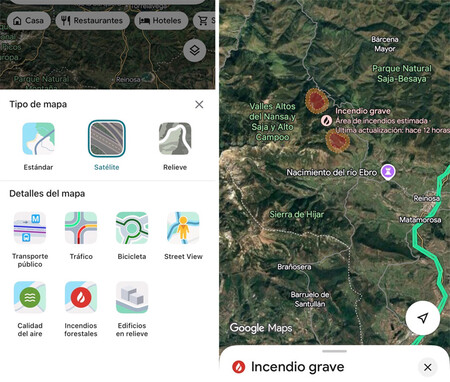 Incendios Verano 2026 Google Maps