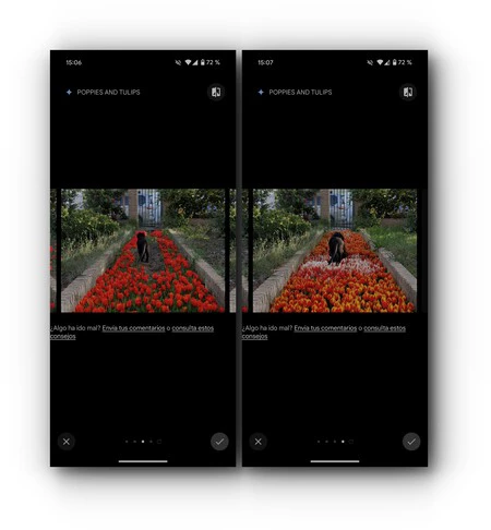 これは、地面などの写真の一部を再考する機能がどのように動作するかです