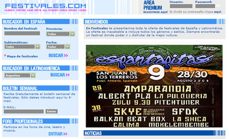 Festivales.com, todo sobre festivales en España y Latinoamérica