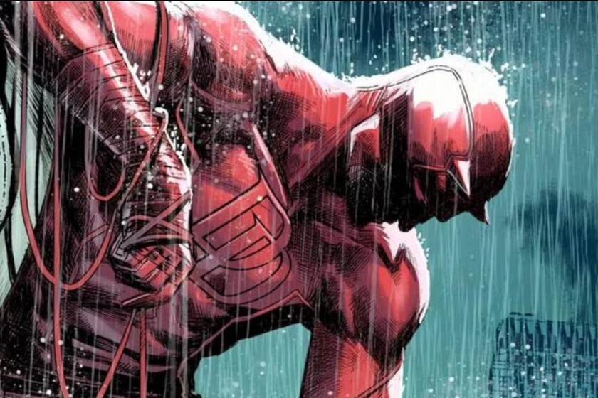 Comic book illustration of Daredevil alongside promotional artwork for Marvel's Wolverine