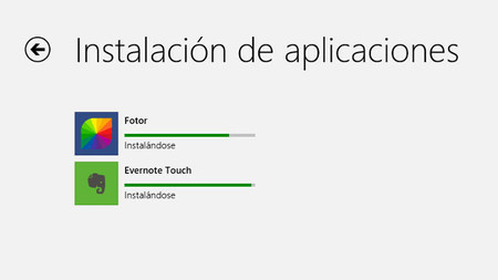Instalando las actualizaciones seleccionadas