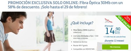 Movistar vuelve a los precios promocionales, conexiones de fibra con un año de oferta