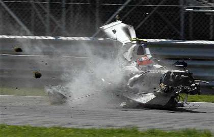 Robert Kubica y su espectacular accidente en Canadá