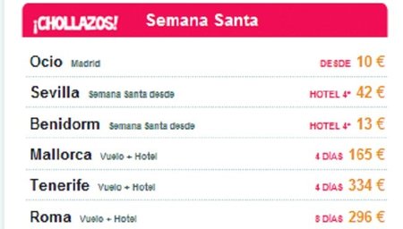 Muchoviaje nos muestra sus 'chollazos' para Semana Santa