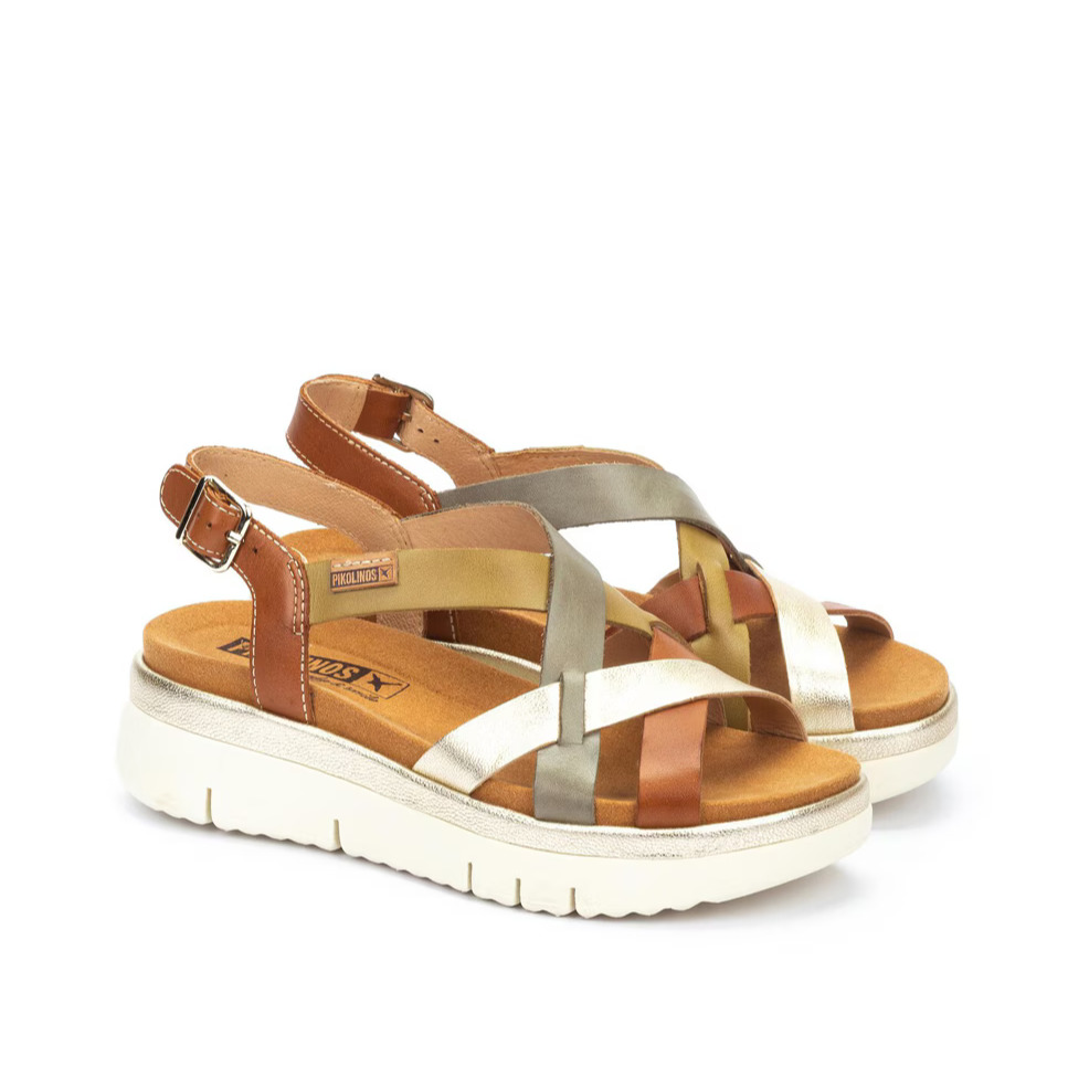 Pikolinos
Sandalias planas Palma de mujer en piel cierre hebilla