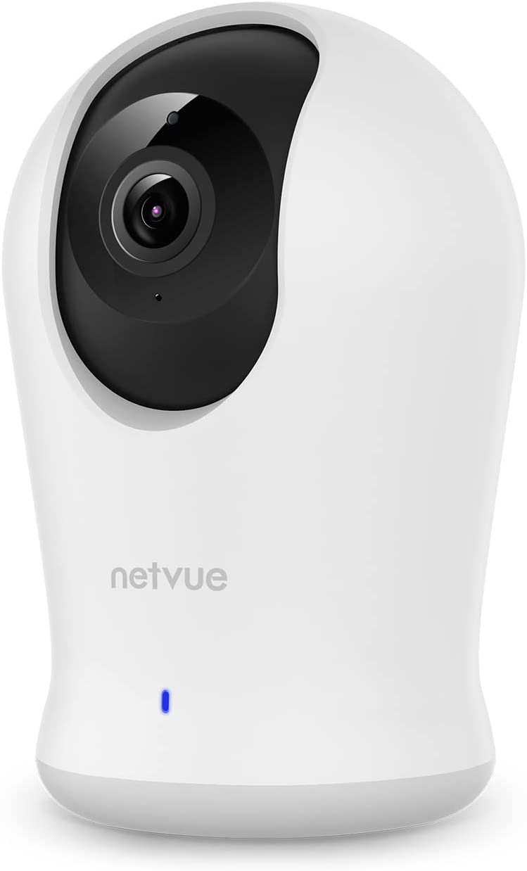 Netvue Camara de vigilancia WiFi Interior panorámica de 360 ​​° Zoom, Visión Nocturna, Audio Bidireccional