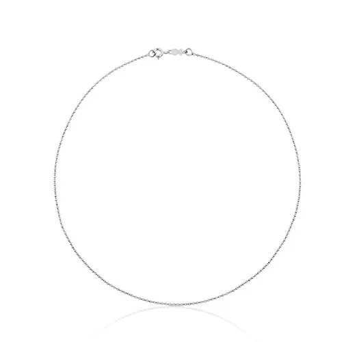 TOUS Gargantilla de Plata de Primera Ley para Mujer con Bolas, 40 cm de Largo, Clásica e atemporal, Colección Chain