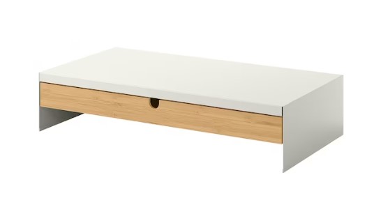 Base monitor ELLOVEN con cajón, blanco