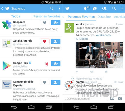 Twitter para Android