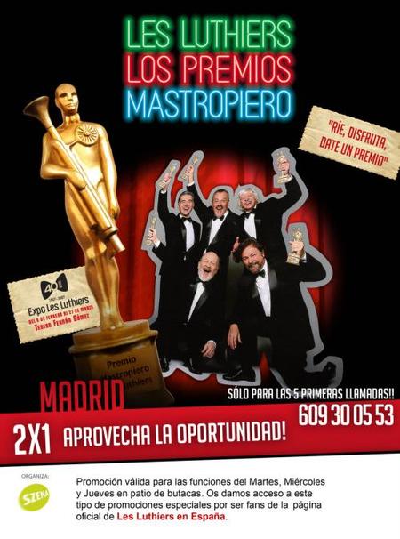 2x1 en entradas para ver a Les Luthiers
