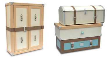 Muebles personalizados infantiles: armarios y cajoneras como baúles