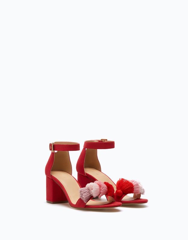 sandalias tacon medio