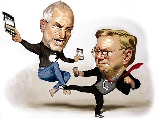 steve jobs eric schmidt apple google disputa