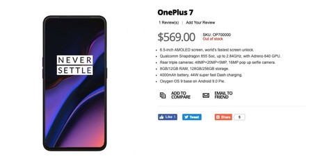 El supuesto OnePlus 7 filtrado