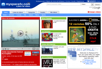 Myspacetv ya está en el aire