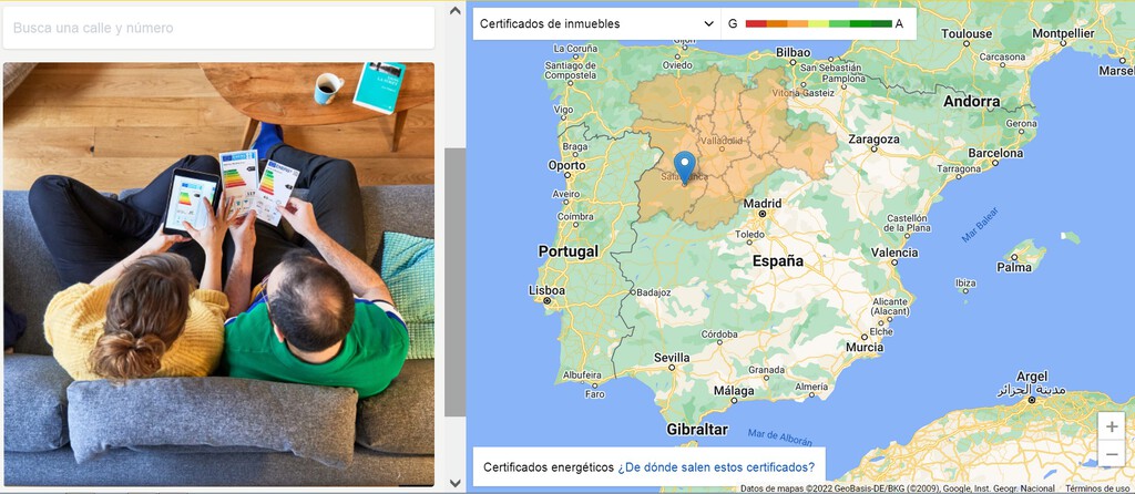 Este mapa te muestra el certificado energético de tu casa: con fotos de la vivienda e información sobre ayudas para mejorarlo