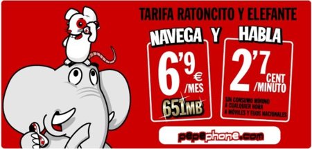 Pepehone aumenta a 651 MB el tráfico incluido en sus tarifas para hablar y navegar