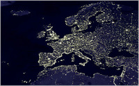 El turismo europeo visto de noche desde el satélite