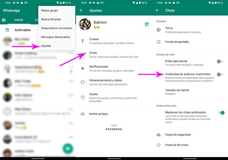 Whatsapp 写真を非表示にする