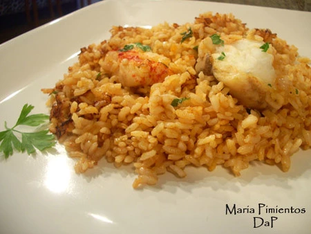 Paella de rape. Receta