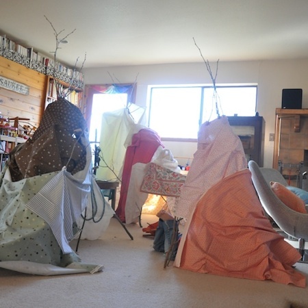 camping interior niños