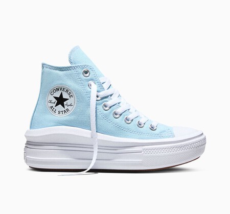 Nuevas Converse Bonitas Elegantes Azul Claro Cuna Delicadas Zapatillas Comodas
