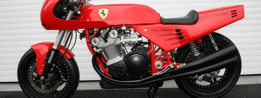 Esta es la única moto oficial de Ferrari: tiene 3.000 horas de trabajo y 24 años a sus espaldas