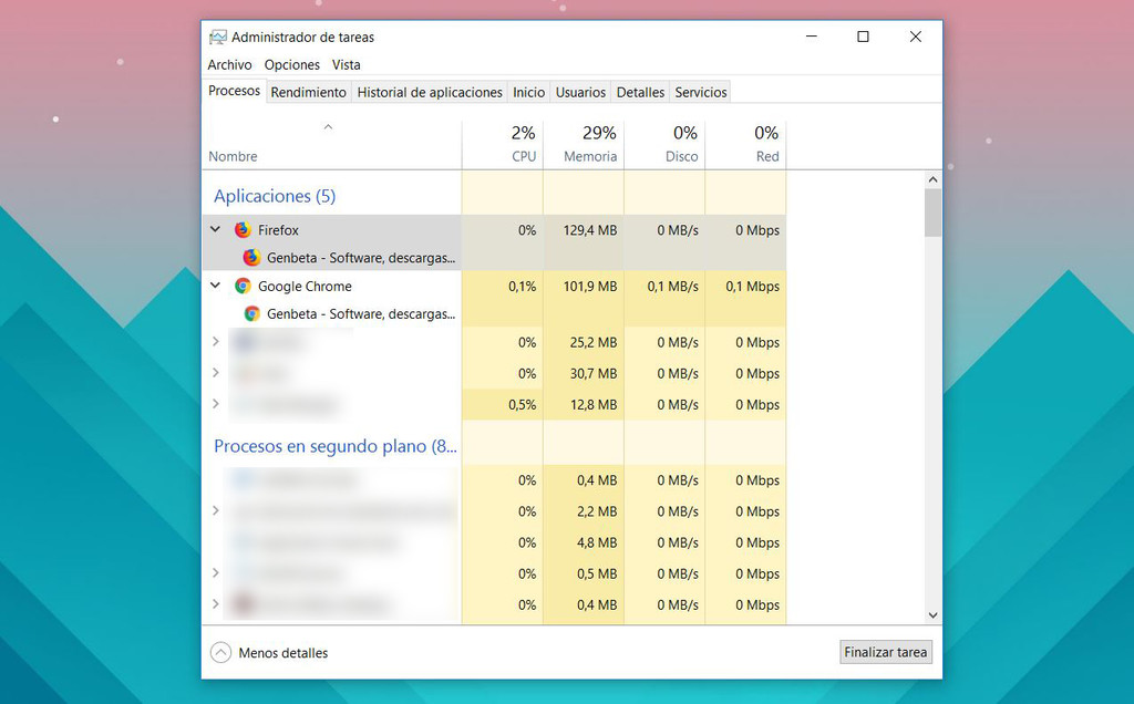 Firefox Quantum Analisis Memoria Ram