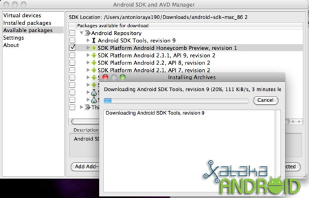 instalando sdk android mac