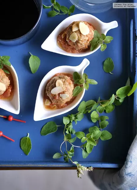 Albóndigas a la provenzal en crockpot. Receta libre de grasas