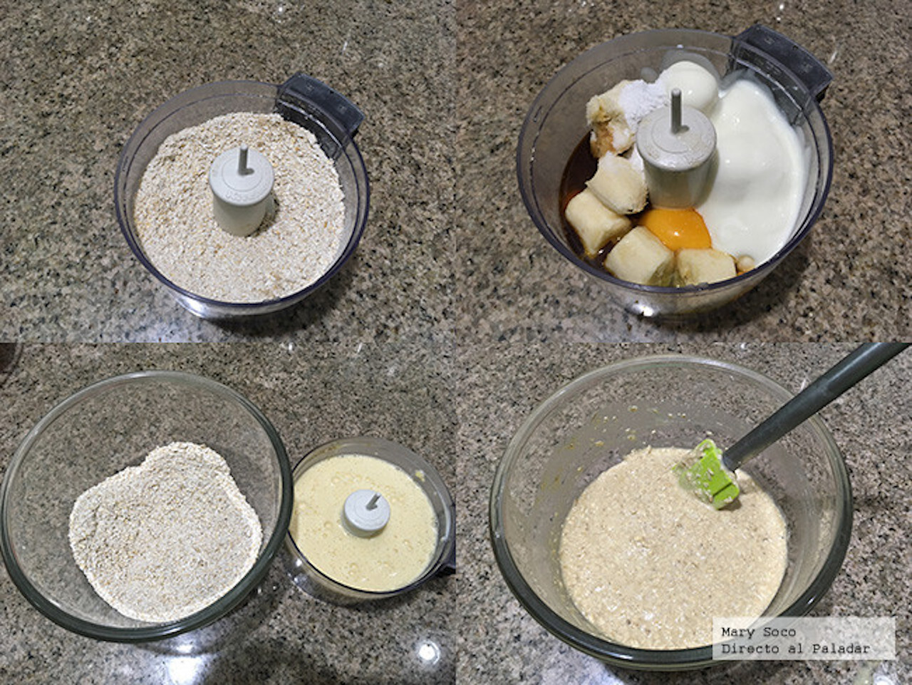 Muffins de plátano y avena. Receta fácil y saludable para el desayuno