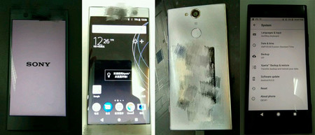 El supuesto Sony Xperia XZ1 posa para la cámara junto a otros modelos de la firma