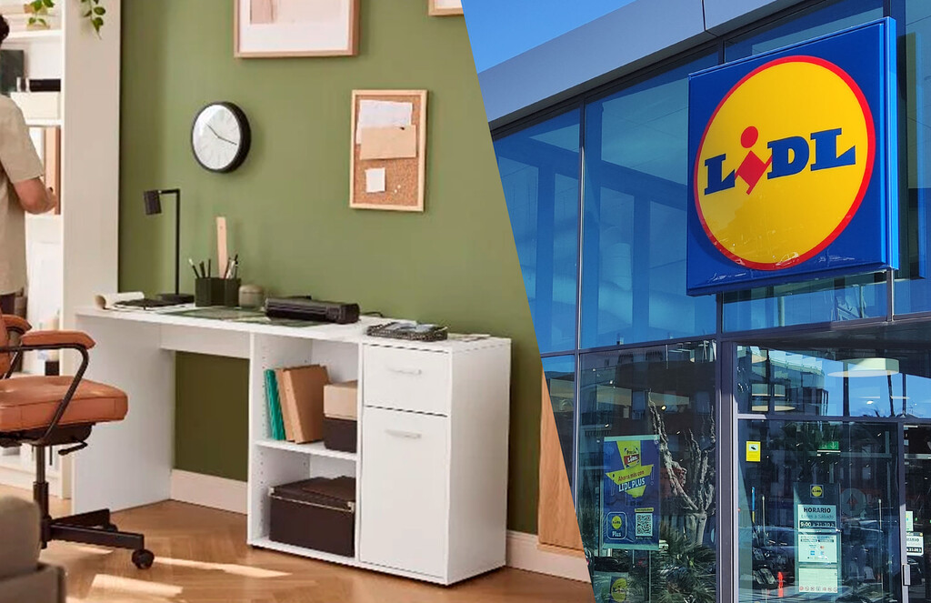 Hoy en Lidl, el escritorio barato de montaje fácil ideal para multiplicar el almacenamiento en espacios pequeños