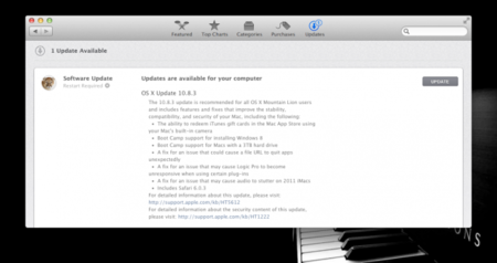 Apple actualiza OS X a la versión 10.8.3