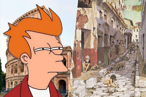 Dejetos humanos, fezes de animais e madeira queimada compunham o fedor da Roma Antiga | Imagem: Pinterest (Peter Connolly), FeaturedPics
