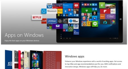 Ya podemos explorar la tienda de aplicaciones de Windows 10 desde el navegador web