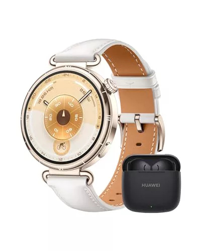 HUAWEI Watch GT 6 41mm Blanco GPS Smartwatch + FreeBuds SE 3 Negro, AMOLED Pantalla Táctil, hasta 14 Días de Autonomía, NFC,Ciclismo,100+Modos Deportivos, iOS y Android Compatible, Monitoreo de Salud
