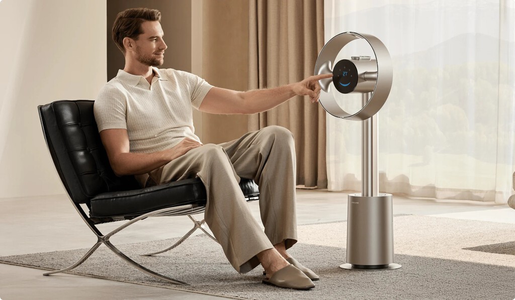 Parece un robot sacado de Star Wars, pero es el último ventilador sin aspas de Dreame para este verano