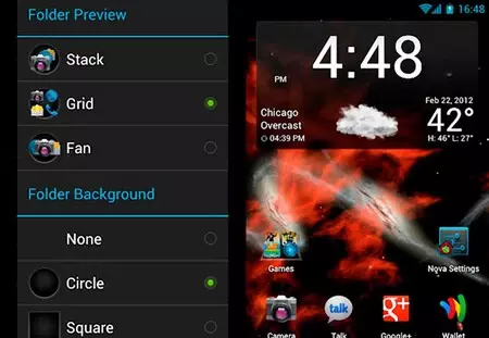 Holo デザインの 2021 年の Nova Launcher